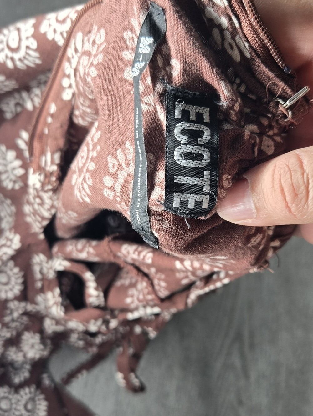 Ecote Urban Outfitters Floral Wide Leg Jumpsuit Size M Linen Blend Lace Back - Picture 10 of 13